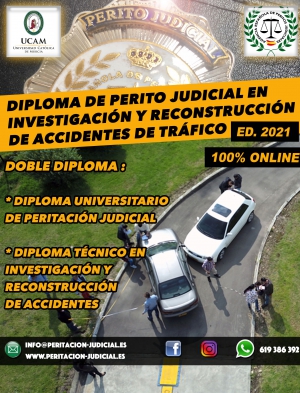 Diploma Peritación Judicial en Investigación y Reconstrucción de Accidentes de Tráfico